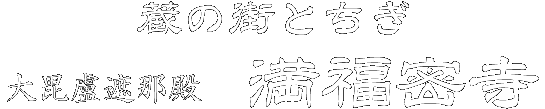 蔵の街とちぎ 大毘盧遮那殿 満福寺（満福密寺）